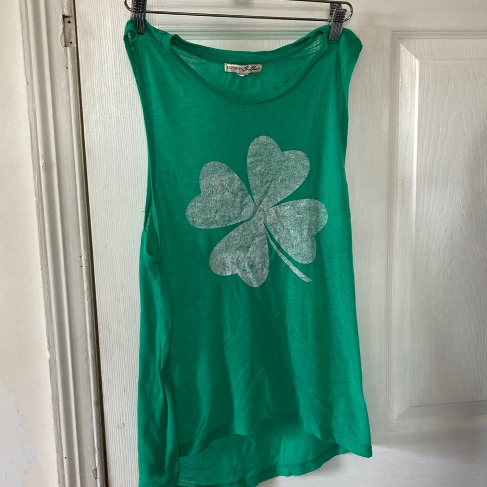 Express Green Clover Tank Top